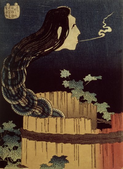 日本の幽霊（木版） 作： Katsushika Hokusai