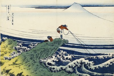 「富士山三十六景」シリーズ、甲斐の梶ヶ沢 作： Katsushika Hokusai