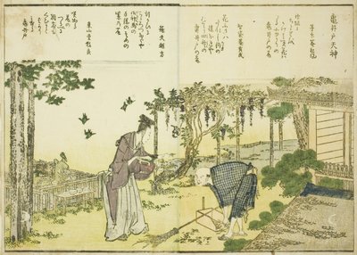 亀戸天神、vol. 図鑑「東都景一覧」の1 作： Katsushika Hokusai
