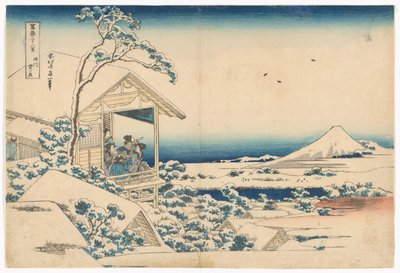 『雪の朝の小石川』――『富士三十六景』より 作： Katsushika Hokusai