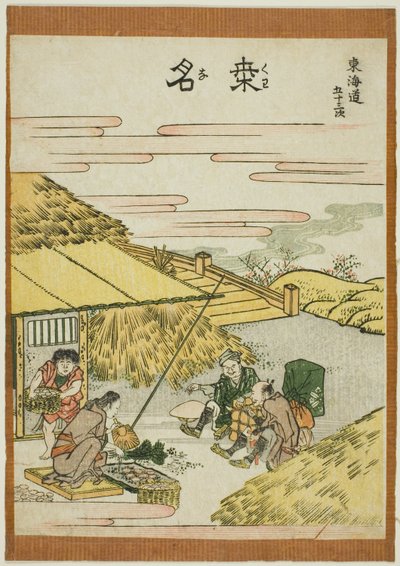 連載「東海道五十三次」より 桑名 作： Katsushika Hokusai
