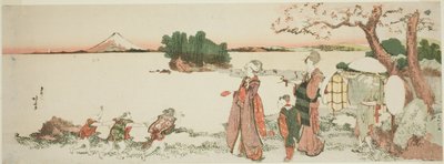 七里ヶ浜の女性たち 作： Katsushika Hokusai