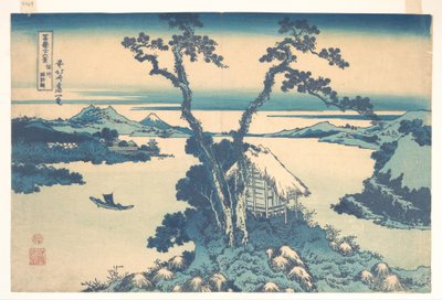 『富士山三十六景』シリーズより、信濃国の諏訪湖（信州諏訪湖） 作： Katsushika Hokusai