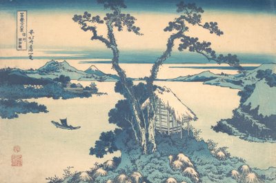 信濃国諏訪湖 信州諏訪湖 三十六景より 1830-32。 作： Katsushika Hokusai