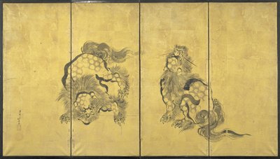 ライオンズ 作： Katsushika Hokusai