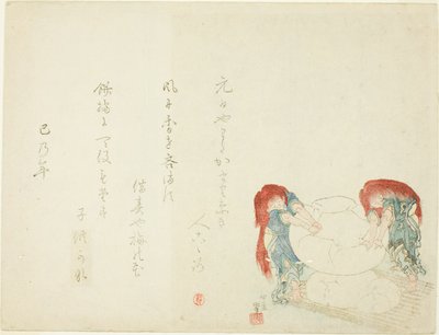 餅つき 作： Katsushika Hokusai