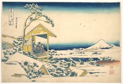 『江戸・小石川、雪の翌日』（『小石川雪の翌日』）――『富士山三十六景』（『富士山三十六景』）より 作： Katsushika Hokusai
