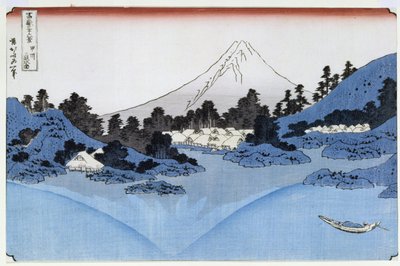 三彩湖に映る富士山（「富嶽三十六景」シリーズより）（木版画 作： Katsushika Hokusai