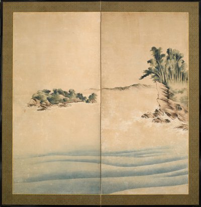 富士山と江ノ島、江戸時代、1825年頃（紙にインクと色） 作： Katsushika Hokusai