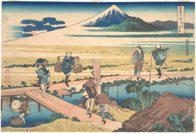 『富士山三十六景』シリーズより、相模国中原（相州中原） 作： Katsushika Hokusai