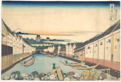 『富嶽三十六景』より、江戸の日本橋（江戸日本橋） 作： Katsushika Hokusai