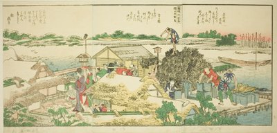 図鑑「絵本隅田川両岸一蘭」より 作： Katsushika Hokusai