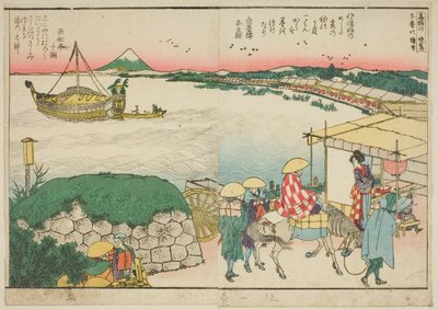 図鑑「絵本隅田川両岸一蘭」より 作： Katsushika Hokusai