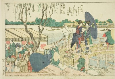 図鑑「絵本隅田川両岸一蘭」より 作： Katsushika Hokusai