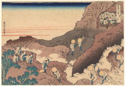 『富士三十六景』シリーズより「山頂へ向かう巡礼者たち」 作： Katsushika Hokusai