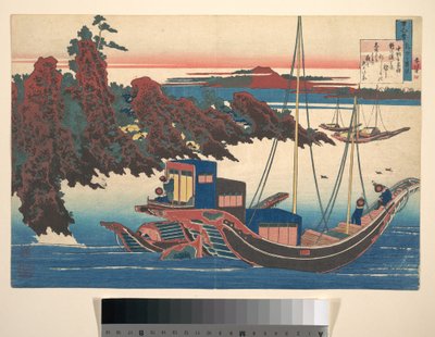 山持中尉（大伴の山持）の歌。『百人一首・姥が解説』より 作： Katsushika Hokusai
