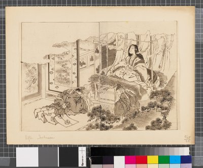 日韓戦の情景 18世紀末～19世紀前半 紙本墨画 作： Katsushika Hokusai