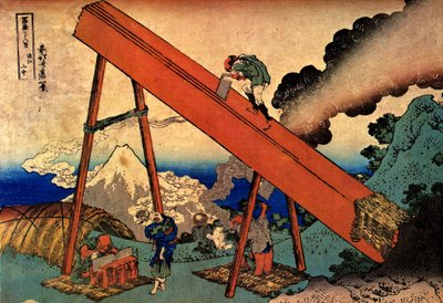 富士山の 36 のビューのシリーズ: 遠江山地からの富士山のビュー 作： Katsushika Hokusai
