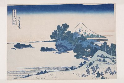 相模国七里ヶ浜（カラー木版画）（S?sh? 作： Katsushika Hokusai
