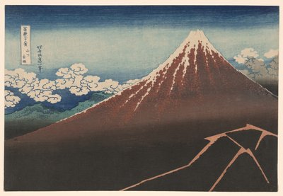 「富嶽三十六景」より 散華白雨 作： Katsushika Hokusai