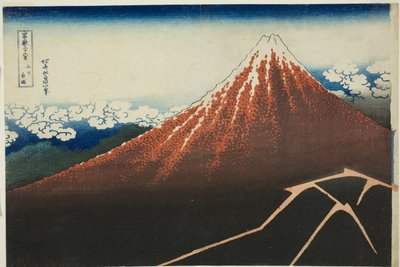 「富嶽三十六景」より 散華白雨 作： Katsushika Hokusai