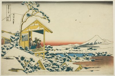 Sのwy もr人g fろm 小石川 (小石川 雪 の 明日)、 fろm テェ セリエs "ティrtyー氏x ヴィエws おf も運t フジ (富岳 傘寿六桂)" 作： Katsushika Hokusai