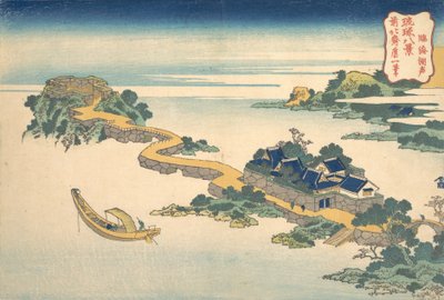 臨海臨海湖西の湖の音、シリーズ琉球八景から...、約。 1832年。 作： Katsushika Hokusai