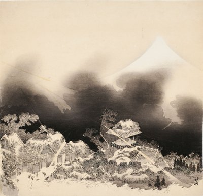 山間の嵐 作： Katsushika Hokusai