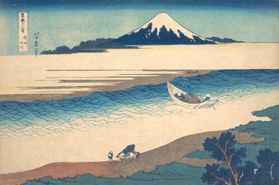 武蔵国多摩川 武州多摩川 三十六景より 1830-32。 作： Katsushika Hokusai
