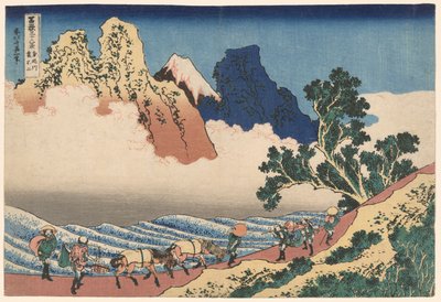 冨嶽三十六景 身延川裏富士 作： Katsushika Hokusai