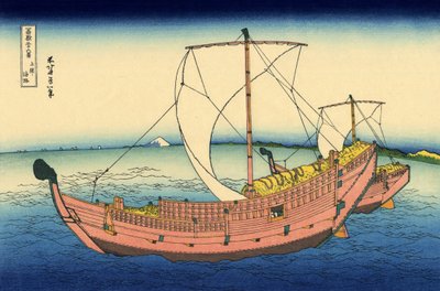 かずさの海路 1830年頃（木版画 作： Katsushika Hokusai