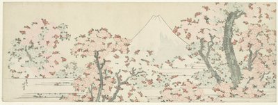 桜が咲く富士山 作： Katsushika Hokusai