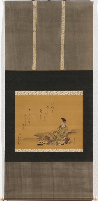 神の詩人 柿本人麻呂 作： Katsushika Hokusai