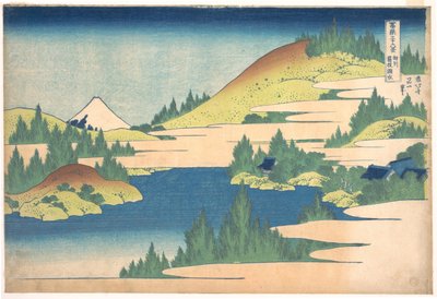 1830年から1833年の富士山の36の眺めから見た相模県の箱根湖 作： Katsushika Hokusai