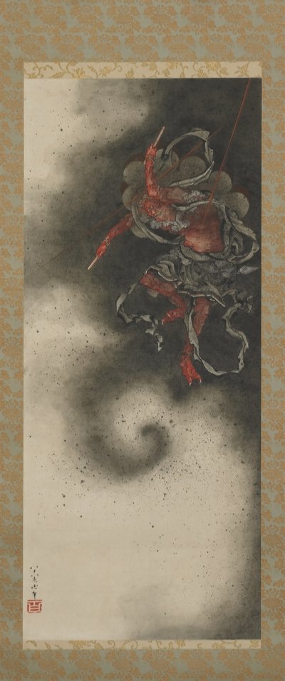 雷神図江戸時代 作： Katsushika Hokusai