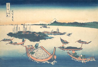 武蔵国の佃島 佃島 蕪葉 三十六景… 1830-32。 作： Katsushika Hokusai