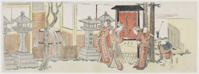 王子稲荷神社参拝、1801-05（木版印刷） 作： Katsushika Hokusai