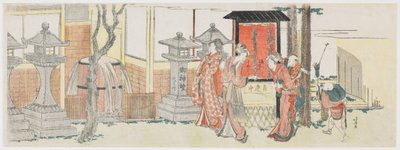 大路の稲荷神社を訪れた人々 作： Katsushika Hokusai