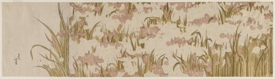 白と紫の菖蒲 作： Katsushika Hokusai