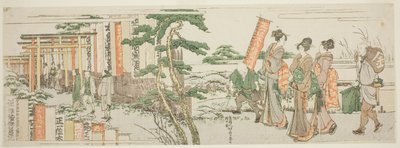 正一位太郎稲荷大明神を参拝する女性たち 作： Katsushika Hokusai