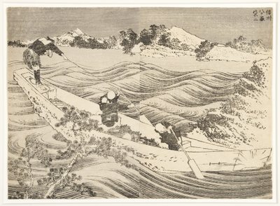 信濃国八ヶ岳、1834-35（木版） 作： Katsushika Hokusai