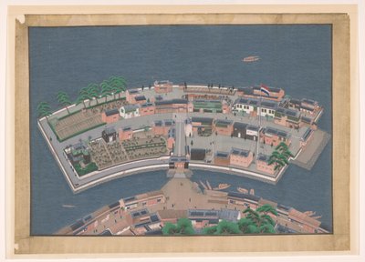 出島の眺め 作： Kawahara Keiga (workshop of)