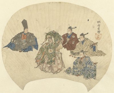 舞台「翁」の一場面 作： Kawanabe Kyosai