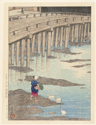 天草本堂の祇園橋 天草本堂祇園橋 日本画選（連載タイトル） 日本風景選集 作： Kawase Hasui