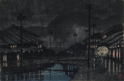 絵ヴェ人ｇ ライン 員 田島 城崎 作： Kawase Hasui
