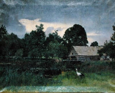 コウノトリのいる風景 作： Kazimierz Alchimowicz