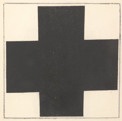 黒い十字架 「シュプレマティズム：34の素描」より 作： Kazimir Severinovich Malevich