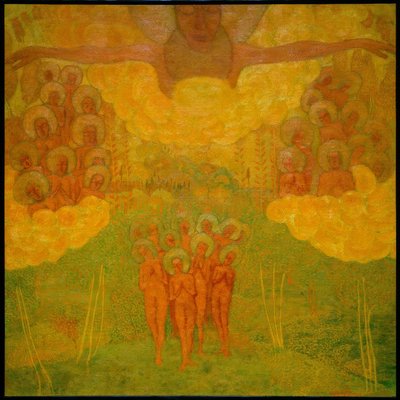 天国の勝利（フレスコ画のデザイン） 作： Kazimir Severinovich Malevich