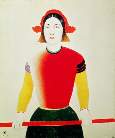 棒を持った少女（油 作： Kazimir Severinovich Malevich