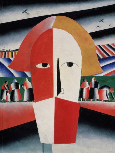 農民の頭、1930年頃（合板に油彩） 作： Kazimir Severinovich Malevich